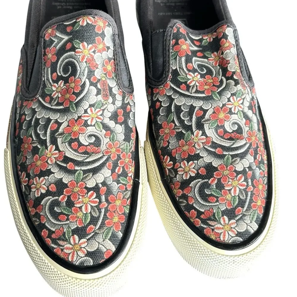 Three Tides Tattoo X Ubiq Slip On Shoes Mens 11 Sakura Fubuki Mutsuo Street RARE